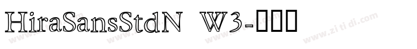 HiraSansStdN W3字体转换